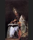 Francisco Paintings - St Gregory by Francisco de Goya